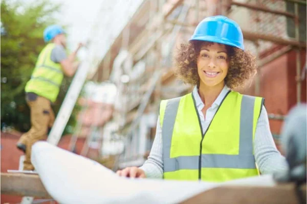 An image of a happy construction worker