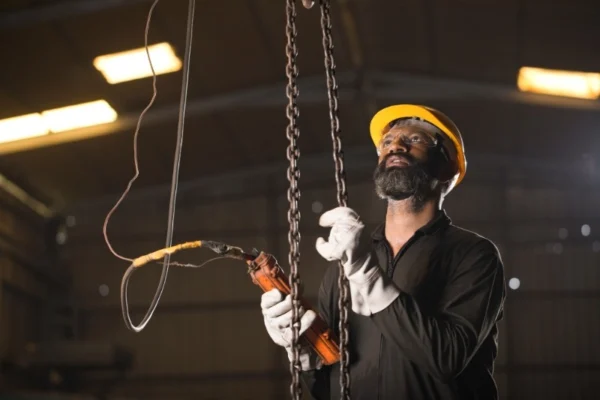 An image of hoist operator working