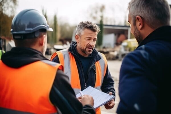 | Fast Labour Hire A team of professional builders at a construction site.